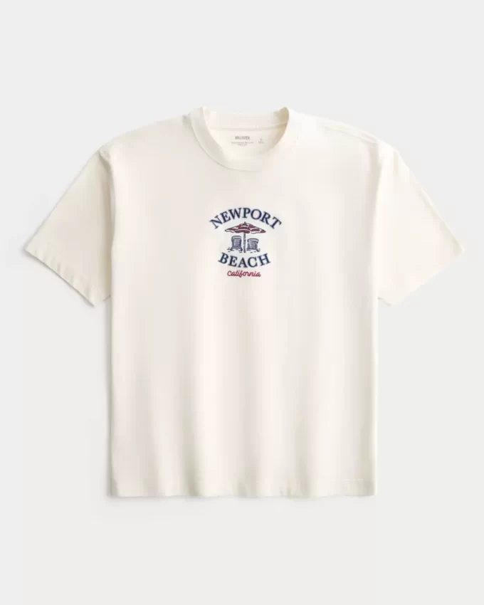 Boxy Heavyweight Newport Beach Graphic Tee
