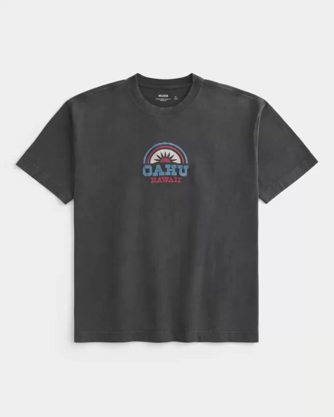 Boxy Heavyweight Oahu Graphic Tee