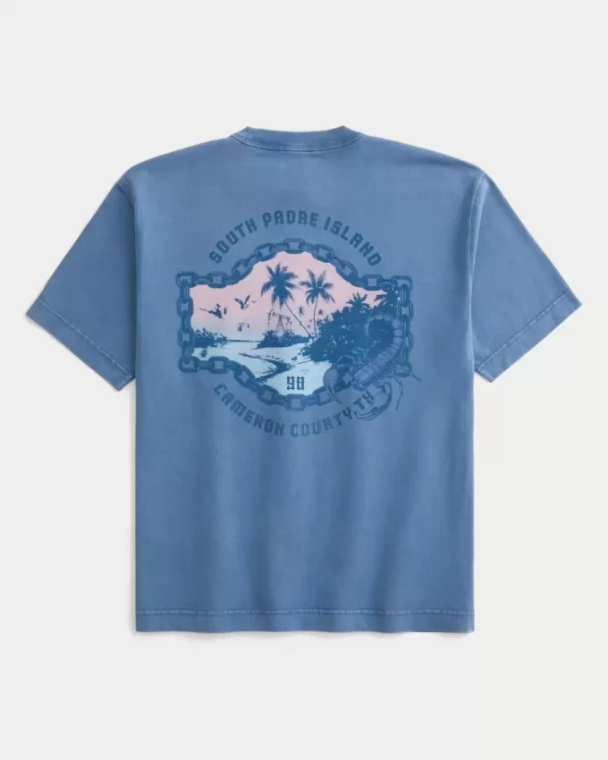 Boxy Heavyweight South Padre Island Graphic Tee Boxy Heavyweight South Padre Island Graphic Tee