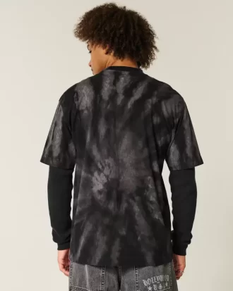 Boxy Heavyweight Tie-Dye Cotton Crew T-Shirt
