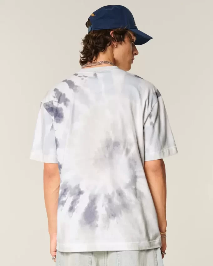Boxy Heavyweight Tie-Dye Cotton Crew T-Shirt