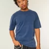 Boxy Heavyweight Washed Cotton Crew T-Shirt