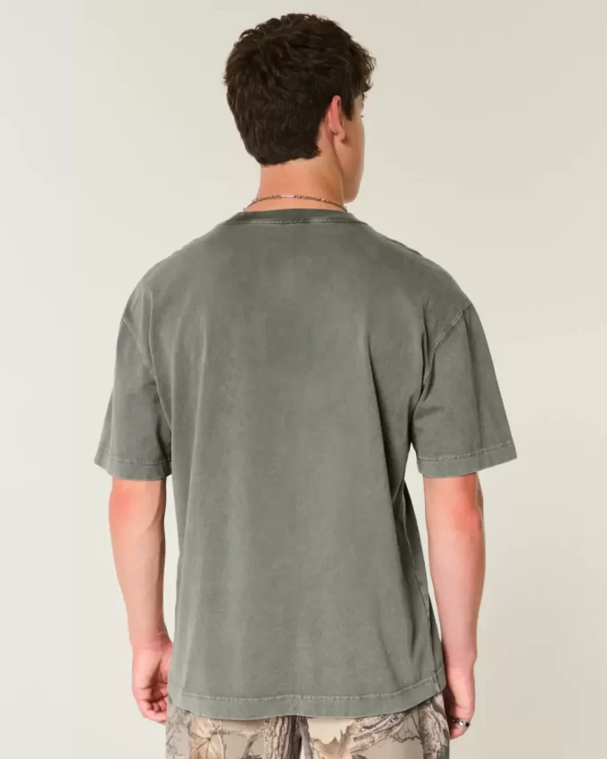 Boxy Heavyweight Washed Cotton Crew T-Shirt Boxy Heavyweight Washed Cotton Crew T-Shirt
