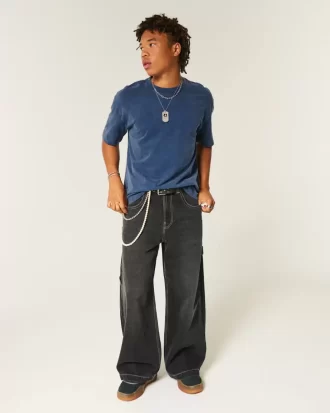 Boxy Heavyweight Washed Cotton Crew T-Shirt