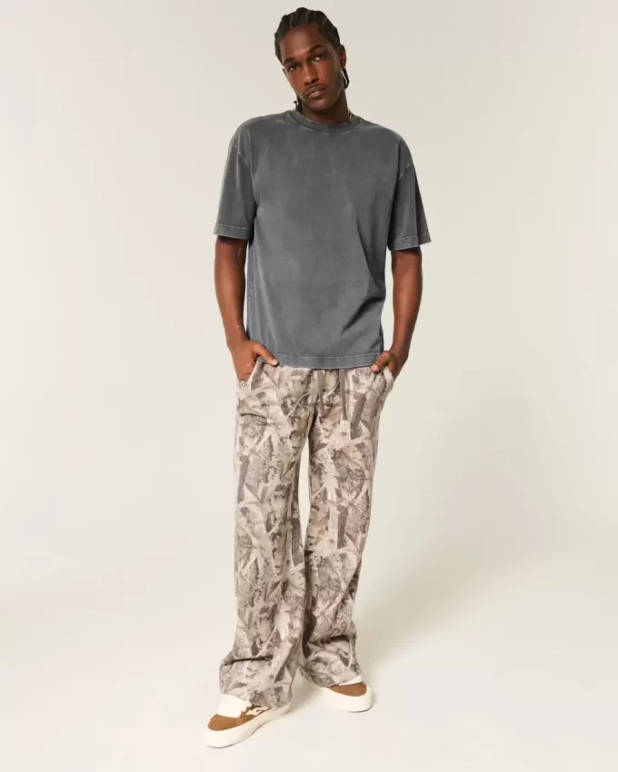 Boxy Heavyweight Washed Cotton Crew T-Shirt