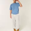Boxy Heavyweight Washed Cotton Crew T-Shirt