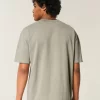 Boxy Heavyweight Washed Cotton Crew T-Shirt