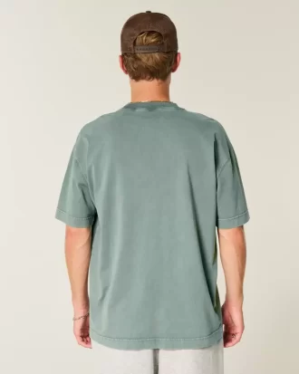 Boxy Heavyweight Washed Cotton Crew T-Shirt