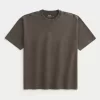 Boxy Heavyweight Washed Cotton Crew T-Shirt