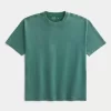 Boxy Heavyweight Washed Cotton Crew T-Shirt