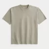 Boxy Heavyweight Washed Cotton Crew T-Shirt