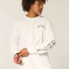Boxy Layered Thermal Graphic Shirt
