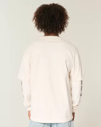 Boxy Layered Thermal Graphic Shirt