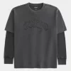 Boxy Layered Thermal Tokyo Graphic Shirt