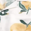 Boxy Linen-Blend Lemon Pattern Shirt