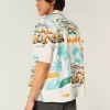Boxy Linen-Blend McLaren Pattern Shirt