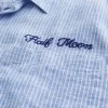 Boxy Linen-Blend Short-Sleeve Half Moon Graphic Shirt