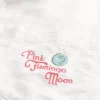 Boxy Linen-Blend Short-Sleeve Pink Flamingo Moon Graphic Shirt