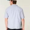 Boxy Linen-Blend Short-Sleeve Shirt