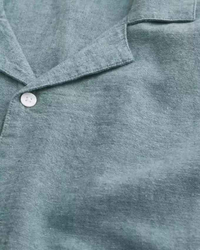 Boxy Linen-Blend Short-Sleeve Shirt