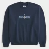 Boxy Manchester City FC Graphic Crew Sweatshirt
