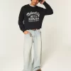Boxy Motor City Auto Repairs Graphic Crew Sweater