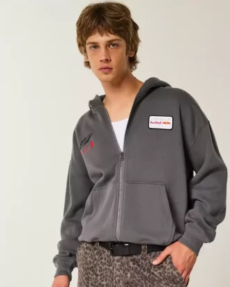 Boxy Oracle Red Bull Racing Graphic Zip-Up Hoodie