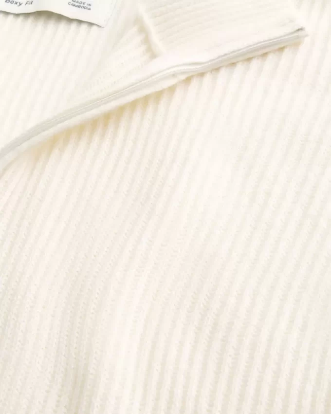 Boxy Quarter-Zip Sweater