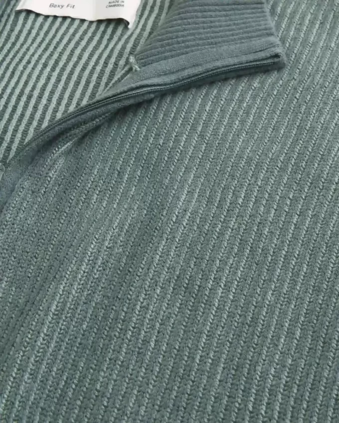 Boxy Quarter-Zip Sweater