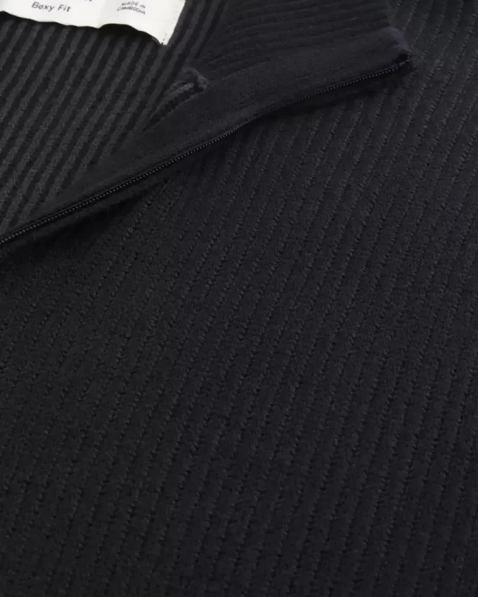 Boxy Quarter-Zip Sweater