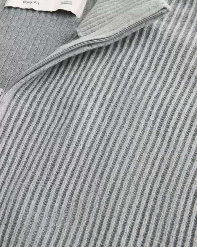 Boxy Quarter-Zip Sweater