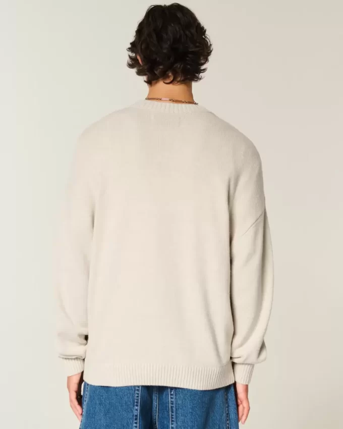 Boxy Racing Graphic Crew Sweater