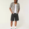 Boxy Short-Sleeve Crochet-Style Shirt
