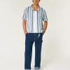 Boxy Short-Sleeve Crochet-Style Shirt