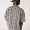 Boxy Short-Sleeve Crochet-Style Shirt