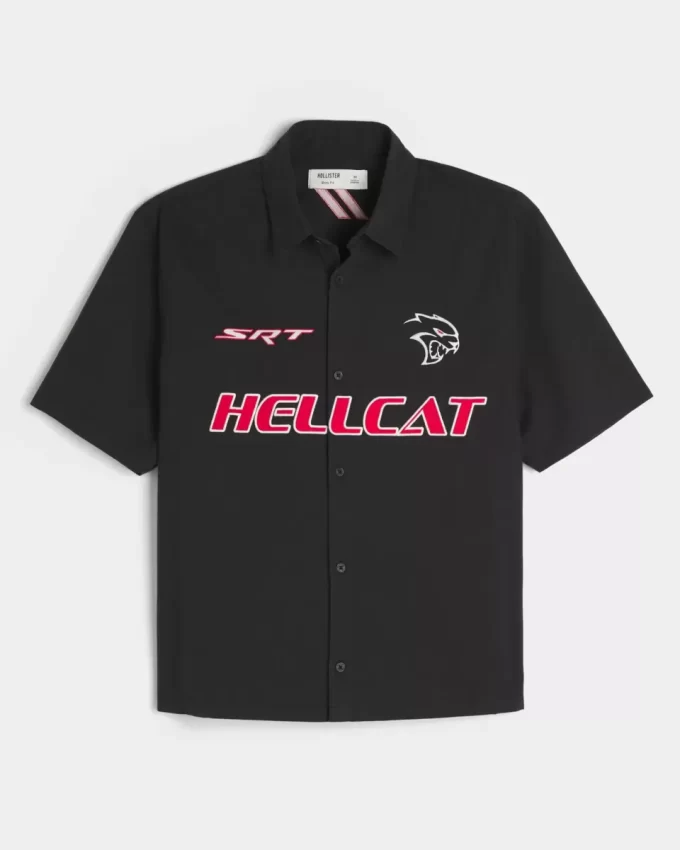 Boxy Short-Sleeve Dodge Hellcat Graphic Shirt
