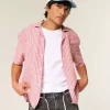 Boxy Short-Sleeve Linen-Blend Shirt