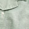 Boxy Short-Sleeve Linen-Blend Shirt
