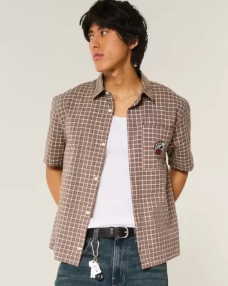 Boxy Short-Sleeve Playing Card Graphic Shirt