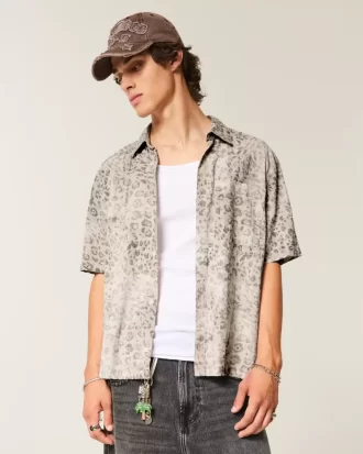 Boxy Short-Sleeve Pocket Shirt