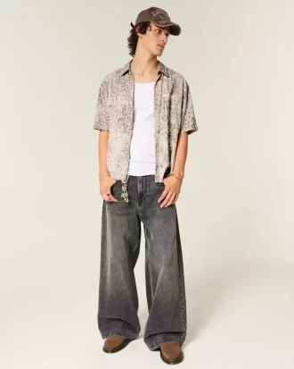 Boxy Short-Sleeve Pocket Shirt