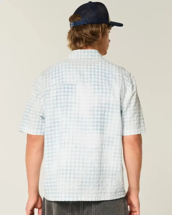 Boxy Short-Sleeve Pocket Shirt