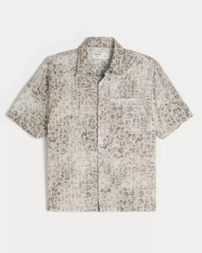 Boxy Short-Sleeve Pocket Shirt