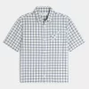 Boxy Short-Sleeve Star Applique Shirt