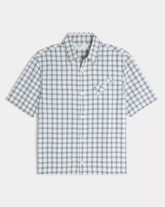 Boxy Short-Sleeve Star Applique Shirt