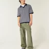 Boxy Short-Sleeve Sweater Polo