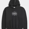 Boxy Skull Graphic Hoodie