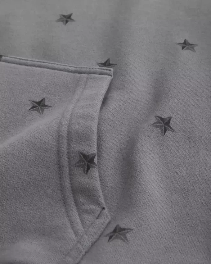 Boxy Star Pattern Hoodie