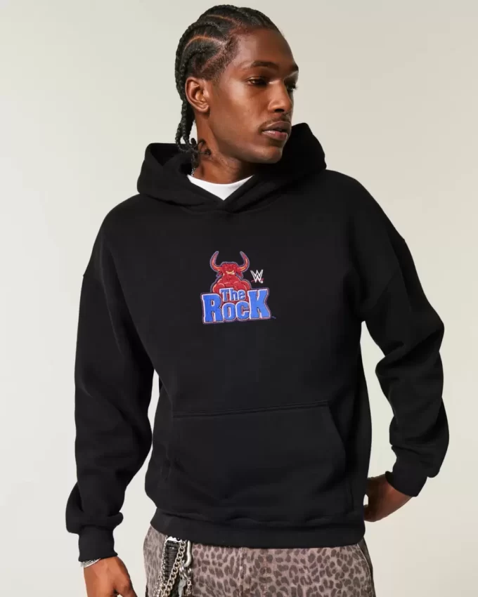Boxy The Rock Graphic Hoodie