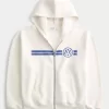Boxy Volkswagen Racing Graphic Zip-Up Hoodie